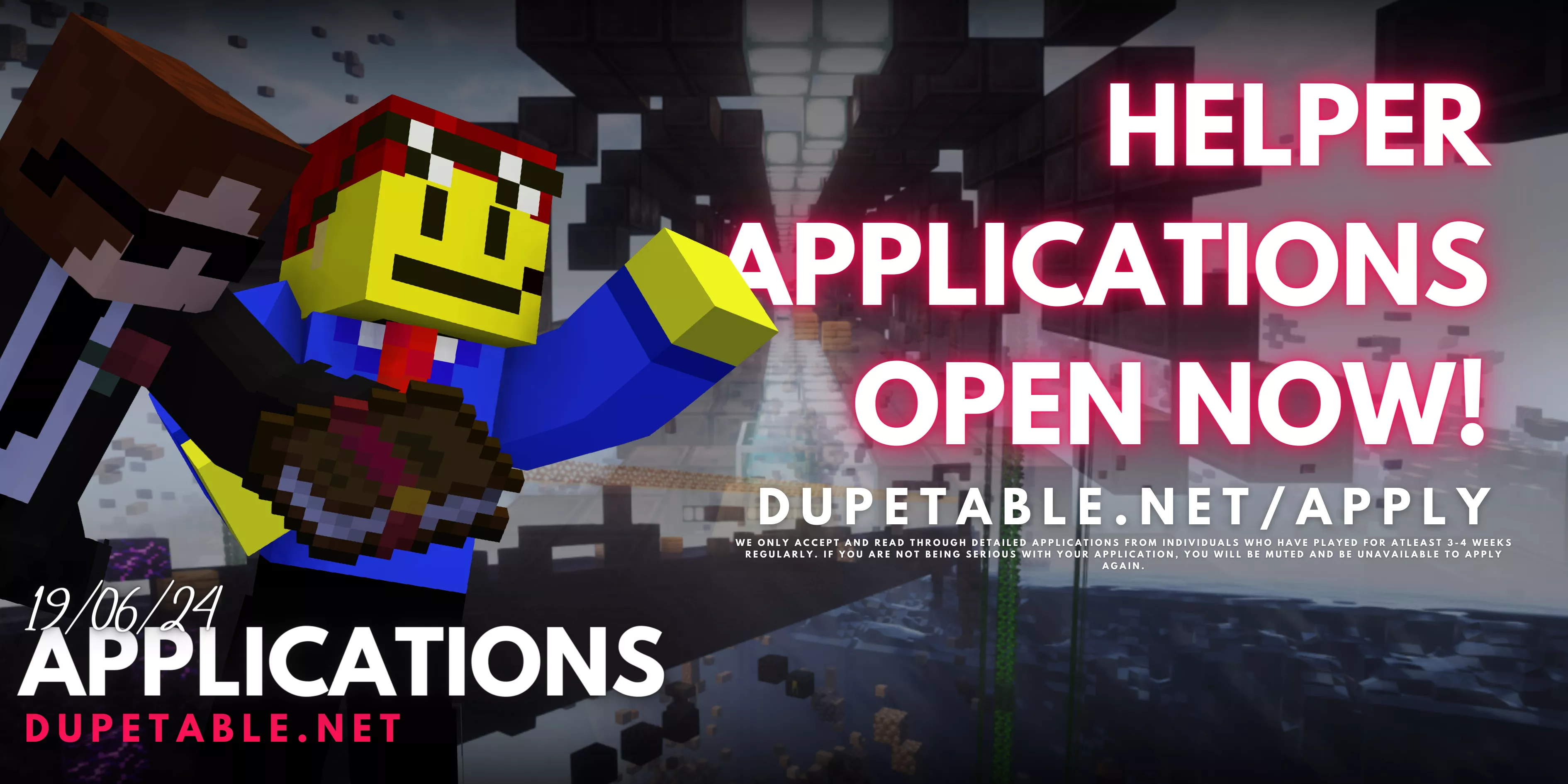 Helper Applications OPEN NOW!
